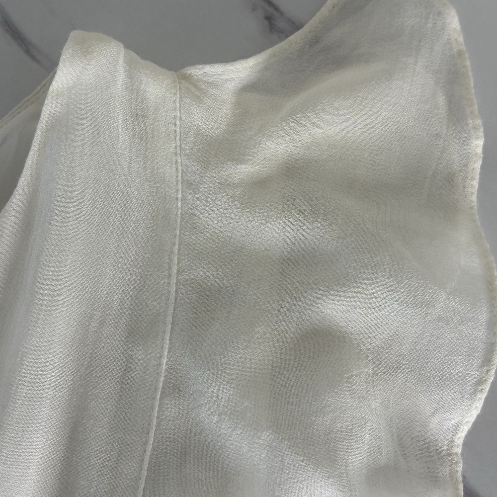 Zara Trafaluc Ivory One Shoulder Tiered Asymmetrical Metal Embellishment Dress S - Picture 10 of 12